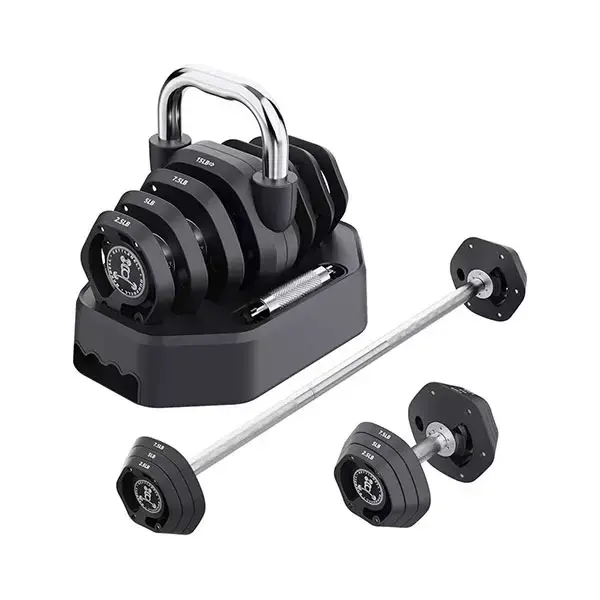 Small fitness studio: 3-in-1 multi-functional space solution for dumbbells and kettlebells